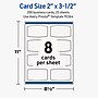 Avery Arched Rectangle Business Cards, Matte White, 200/Pack (19479399689)~#|#~59456B68-2EB3-40C2-84A1A3CAD428380D_sc7