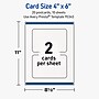 Avery Rectangle Rounded Corners Matte Blank Card, White, 20/Pack (19479399784)~#|#~59459C11-F949-4E57-954BC7EA2017F5D8_sc7