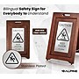 Alpine Industries Wet Floor Sign, 24" x 15", Rubber Wood/Stainless Steel (499-SSB)~#|#~594D849F-42C7-44CF-956D18D72518B387_sc7