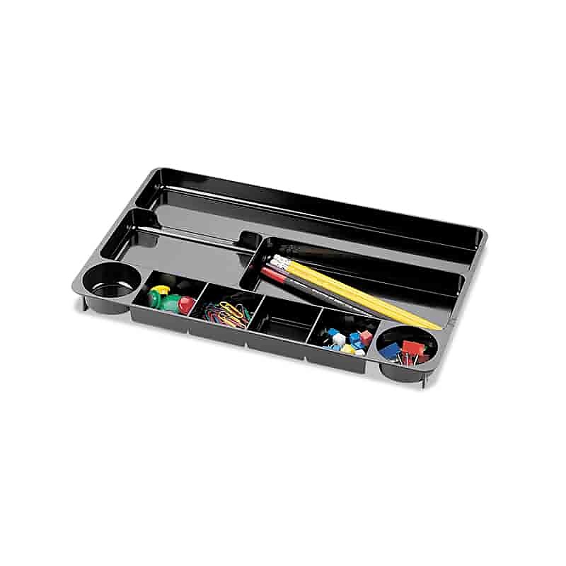 Officemate 9-Compartment Plastic Drawer Organizer, Black (OIC26032) image 1