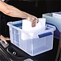 Bankers Box Heavy Duty Plastic File Box, Letter/Legal Size, Blue/Clear (0086201)~#|#~5957C026-7C1F-4749-999D59147DF2DAA2_sc7