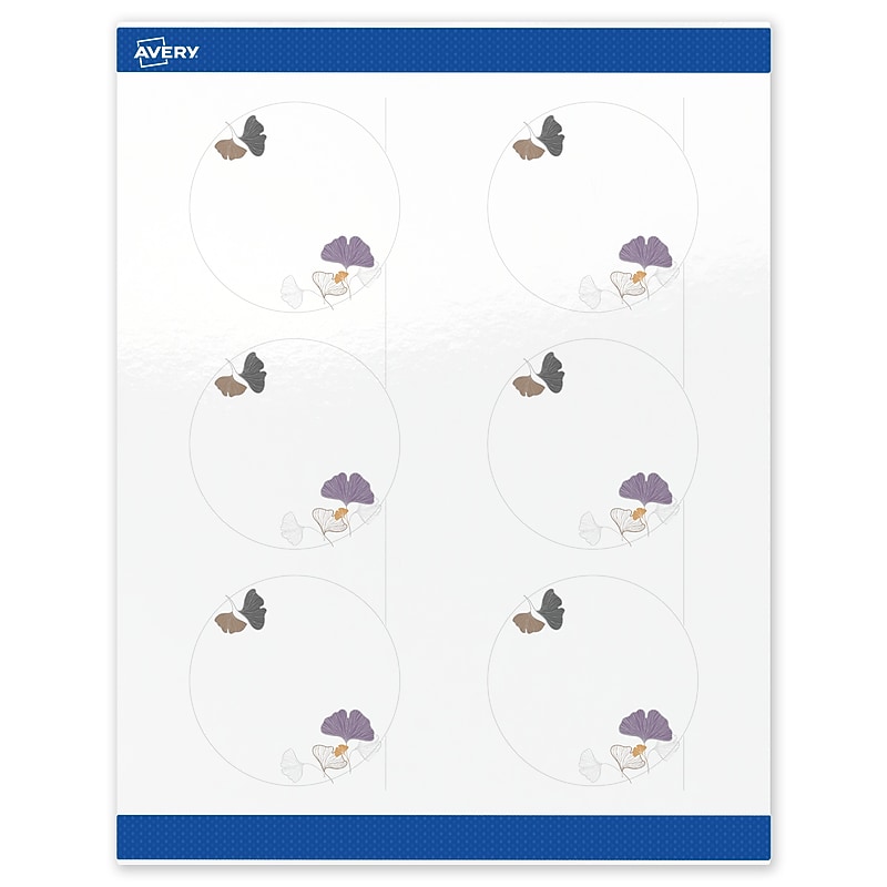 Avery Laser/Inkjet Circle Multipurpose Labels, 3" Dia., White, 60/Pack (S00-F49) image 1