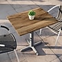 Flash Furniture TopGuard Rectangle Wood Restaurant Dining Table and Base, 30" x 24", Natural/Silver Base (ST2430NATT2222S)~#|#~5965187B-1C91-4E9D-8ED90FBF0EBF72C0_sc7