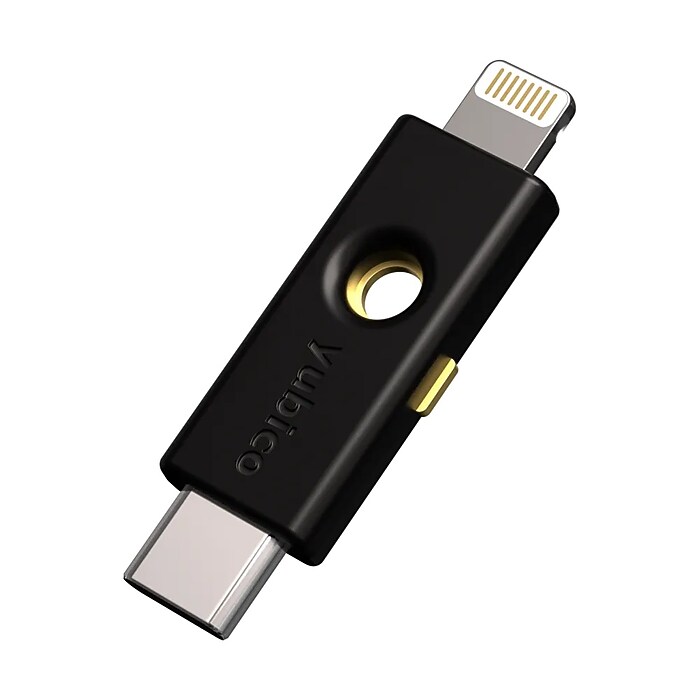 Yubico YubiKey 5Ci Security Key, USB‑C + Lightning, Black (100930