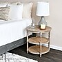 Storied Home 23.5"Dia. Wooden Round End Table, 2 Shelves, Grey (EC0198)~#|#~59709752-178D-482E-BE5ADE2C007CCBB1_sc7