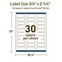Avery Dissolvable Rectangle Multipurpose Labels, 0.75" x 2.25", Off-white, 150/Pack (94216)~#|#~5970DD50-F792-4A16-96CFEA85AF12B2C7_sc7
