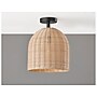 Adesso Bahama 1-Light Incandescent Flush Mount, Dark Bronze/Light Rattan (4329-26)~#|#~5971D824-3A98-498A-9956AC7DD857EDAF_sc7