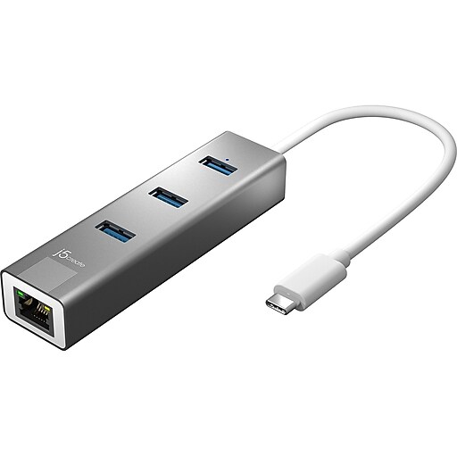 j5create 3-Port USB Type-C Hub, Space Gray (JCH474) | Staples