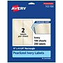 Avery Pearlized Ivory Rectangle Multipurpose Labels, 11" x 4.25", Ivory, 200/Box (94266)~#|#~59765D1C-407E-4105-B47DFB1CC279B49C_sc7