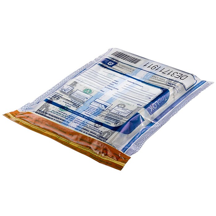 TripLok Series D Deposit Bags, Clear, 100/Pack (585040) | Staples