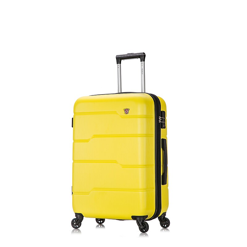 DUKAP Rodez 24" Hardside Suitcase, 4-Wheeled Spinner, TSA Checkpoint Friendly, Yellow (DKROD00M-YEL) image 1