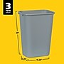 Rubbermaid Indoor Trash Can w/ No Lid, Gray Plastic, 10.25 Gal. (FG295700GRAY)~#|#~597B8A3F-5AE4-4639-8ECD3CE19432D68A_sc7