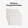 Smead FasTab Recycled Hanging File Folder, 1-Tab, Letter Size, White, 20/Box (64002)~#|#~597EB77E-5321-43BC-AF5EF9B409133B36_sc7