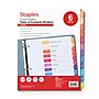 Staples Customizable Table of Contents Numeric Dividers, 12-Tabs, Multicolor, 6 Sets (ST62974)~#|#~597F836E-CA14-495C-A4DF70F39F5FE605_sc7