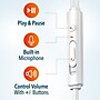 Delton 10E USB Wired Computer Earbuds with Microphone, White (DWH10EWH)~#|#~59838D90-24DF-4694-9A0B1070D074105F_sc7