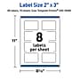 Avery Laser/Inkjet Rectangle Multipurpose Labels, 2" x 3", White, 80/Pack (S00-DMB)~#|#~5990DE7A-B62F-49E5-995A05EE26B0884B_sc7