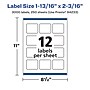 Avery Laser/Inkjet Multipurpose Labels, 2.1875"  x 1.8125", Matte White, 3000/Box (94233)~#|#~599C9661-72C5-48A3-AA8611305348E3CD_sc7