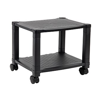 Mind Reader Anchor Collection 2-Tier Printer Cart with Swivel Wheels, Black (PRCARTSM-BLK)