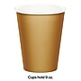 Creative Converting Touch of Color Paper Cups, 9 oz., Glittering Gold, 240 Cups/Carton (56103B)~#|#~59AB4F0A-BD5E-4D48-88FA2AC32F2D3161_sc7