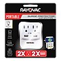 RAYOVAC® 2-Outlet 2-USB Port Surge Protector & Splitter Wall Tap with Phone & Night-Light, 300-Joules, White (SS-Q202)~#|#~59B2EF30-5B41-4F59-B14CFCC5621CB8D7_sc7