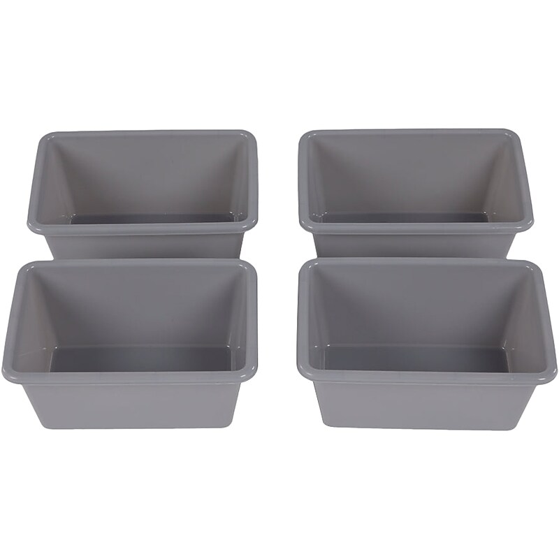 Humble Crew Small Storage Bin, Gray, 4/Pack (SM074) image 1
