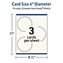 Avery Integrated Cards, 4" Dia., Matte Ivory, 75/Pack (95343)~#|#~59BE7132-1DBD-49E0-8DF083C722A924FB_sc7