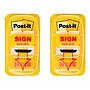 Post-it 'Sign Here' Message Flags, 1" Wide, Yellow, 100 Flags/Pack (680-SH2)~#|#~59C1C120-FE35-4312-9A75BD64B734458F_sc7