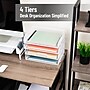 Mind Reader Metal Side Loading Stackable Letter Tray, White (DSTACK4-WHT)~#|#~59C66DE4-A250-4AE3-AF7B0A7E413D2A46_sc7