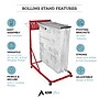 AdirOffice Blueprint Metal Mobile File Cart with Lockable Wheels, Red (613-RED)~#|#~59CEF7A8-56F0-40B0-8A3777889C94C1B4_sc7