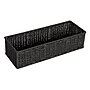 Household Essentials Handwoven Paper Rope Rectangular Storage Basket, Black (HE1195)~#|#~59D542E3-3BCD-48D4-AE435CF31717B856_sc7