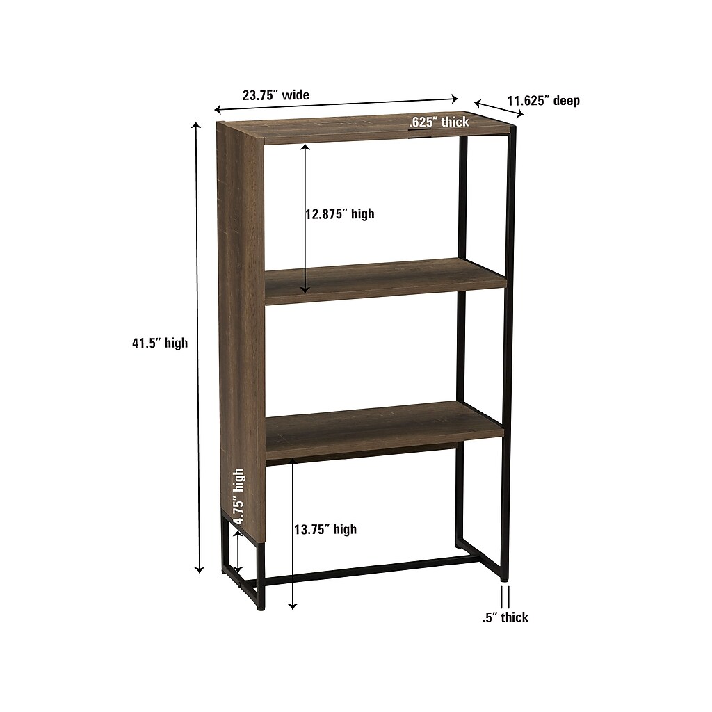 Dimension diagram of bookcase