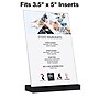 Global Printed Products Sign Holder, 3.5" x 5", Vertical, Table Top, Black/Clear Acrylic (SGNH-AB-35X5-BK)~#|#~59DEFFC9-0C3A-4C07-9D347437410E46CE_sc7