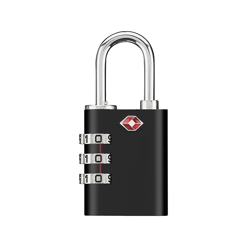 Travel Smart 3-Digit Combination Lock, Black (TS390XR) image 1
