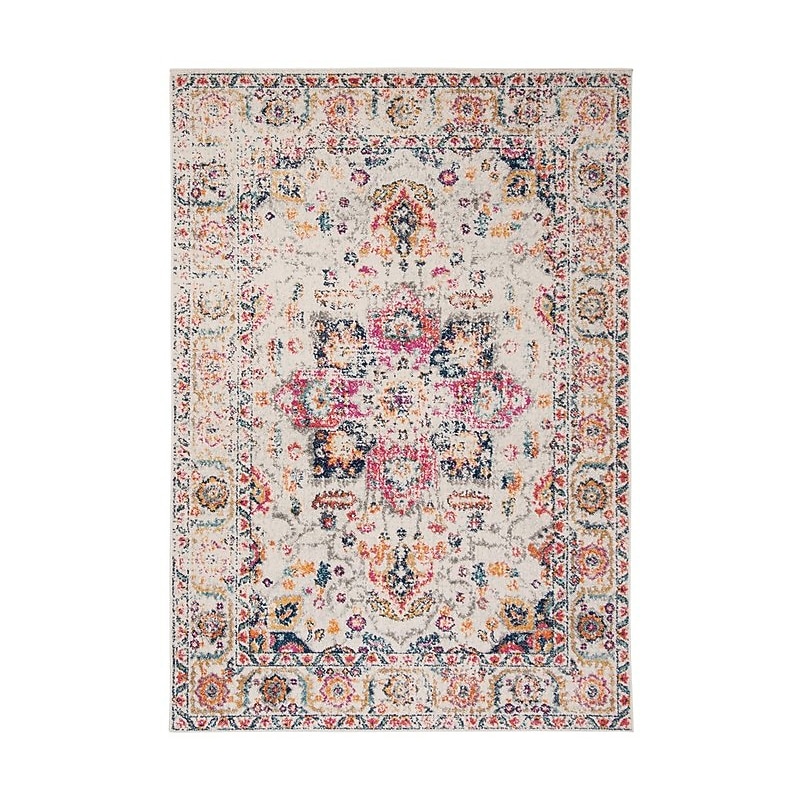 Safavieh Madison Collection 5'-3" x 7'-6" Rectangle Indoor Area Rug, Machine Made, Fuchsia/Ivory (MAD603R-5) image 1