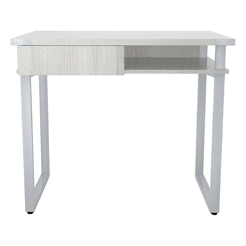 Safco Mirella SOHO 36"W Table Desk with Drawer, White Ash (5512WAH) image 1