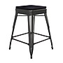 Flash Furniture Cierra Industrial Metal Counter Height Stools without Back, Black, 4-Pieces/Pack (4ET32024BKRPL2B)~#|#~59FACD1A-035F-4C1E-A983DEFBC58F3FF2_sc7