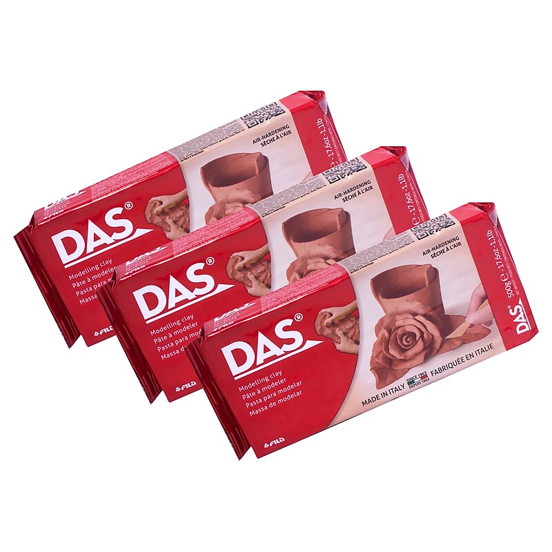 DAS Modeling Clay Air Hardening, Terra Cotta, 1.1lb, 3/Bundle (DASF387100-3) image 1