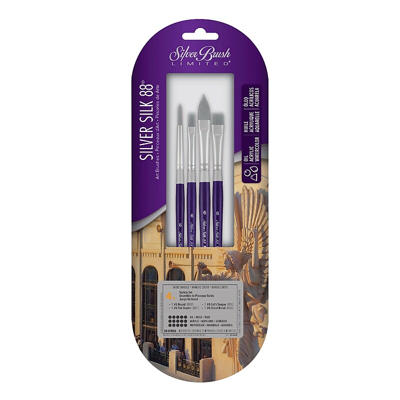 Silver Brush Silver Silk 88 SH 4-Piece Brush Pack 106 (SLVSK8106S) image 1