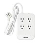 RAYOVAC 4-Outlet 4-USB Port Surge Protector Power Strip with Braided Cord & Flat Plug, 5-ft., 540 Joules, White (SS-P319)~#|#~5A035CBF-AD0C-44C2-A888F7A688B00D84_sc7