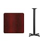 Flash Furniture Square Laminate Table Top with 22'' x 22'' Bar-Height Table Base, 30" x 30", Mahogany (XUMA3030T2222B)~#|#~5A039B55-79A4-4D84-8B032A0F63725504_sc7