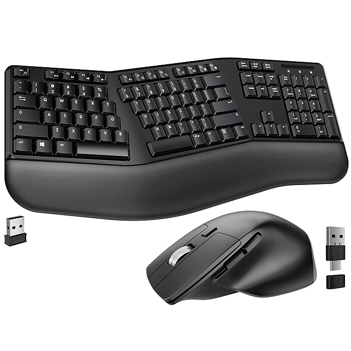 Delton G18 Wireless Ergonomic Keyboard and Optical Mouse Combo