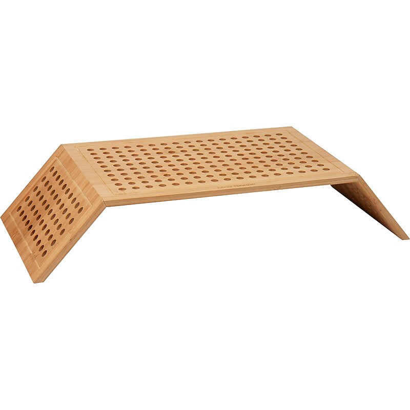 Mind Reader Ventilated Monitor Stand, Light Brown (LATMON-BRN) image 1