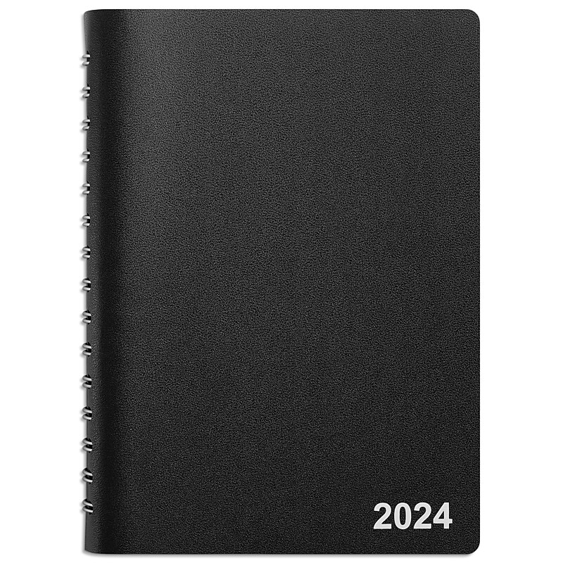 2024 Staples 5" x 8" Daily Appointment Book, Black (ST58452-24) image 1