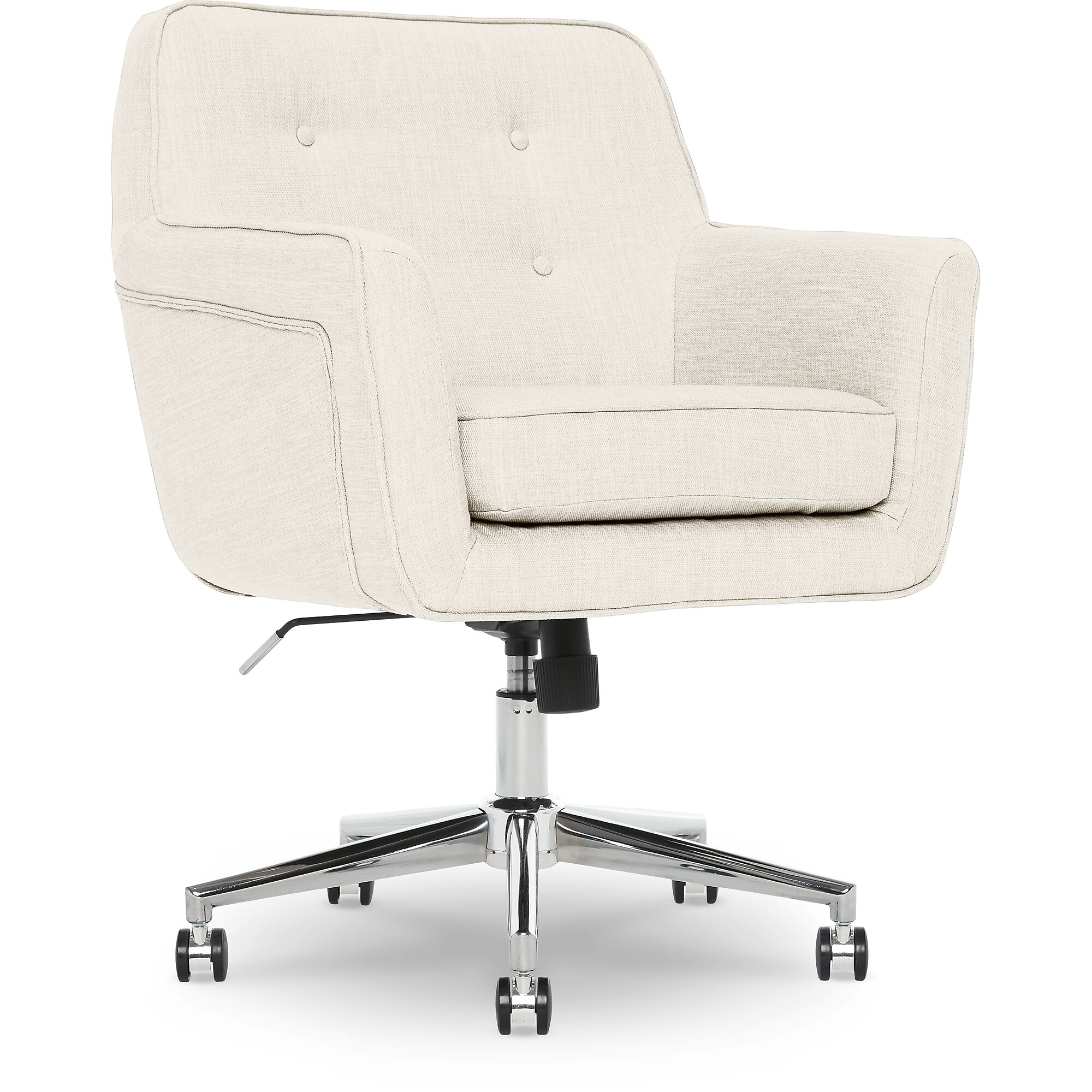Serta Style Ashland Fabric Swivel Computer and Desk Chair, Ivory (48372) Simolary simolary.com