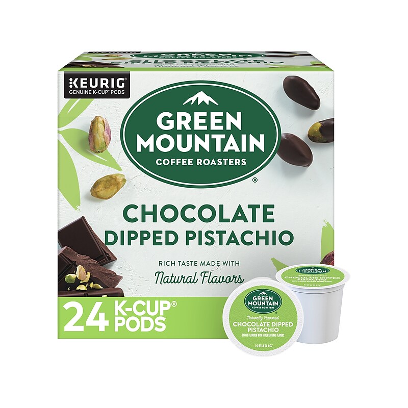 Green Mountain Coffee Roasters Chocolate Dipped Pistachio Coffee Keurig® K-Cup® Pods, Light Roast, 24/Box (5000378228) image 1