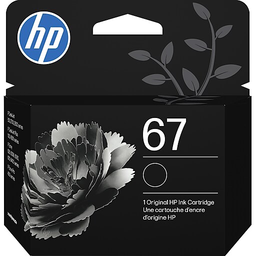 HP 67 Black Standard Yield Ink Cartridge, Prints Up to 120 Pages