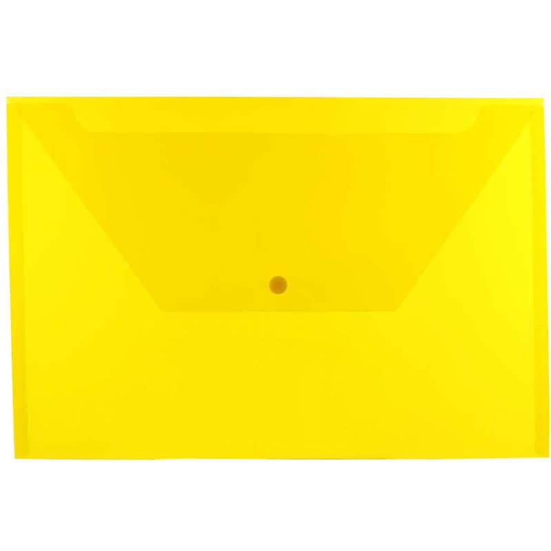 JAM Paper Premium Plastic Document File, Legal, Yellow, 3/Pack (219S0YEX3) image 1