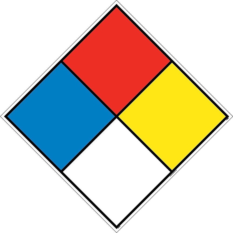 Hazardous Materials Systems Label; 15X15, Adhesive Vinyl image 1