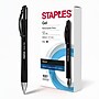 Staples Sonix Retractable Gel Pens, Medium Point, 0.7mm, Black Ink, Dozen (13561-CC)~#|#~5A24DF83-0EFE-43D9-9BF10216798D06DB_sc7