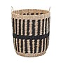 Household Essentials Large Cattail and Paper Pillar Basket with Integrated Handles, Natural/Black (HHML-6715)~#|#~5A26501F-8D12-4A98-B52CA8EBFF450252_sc7